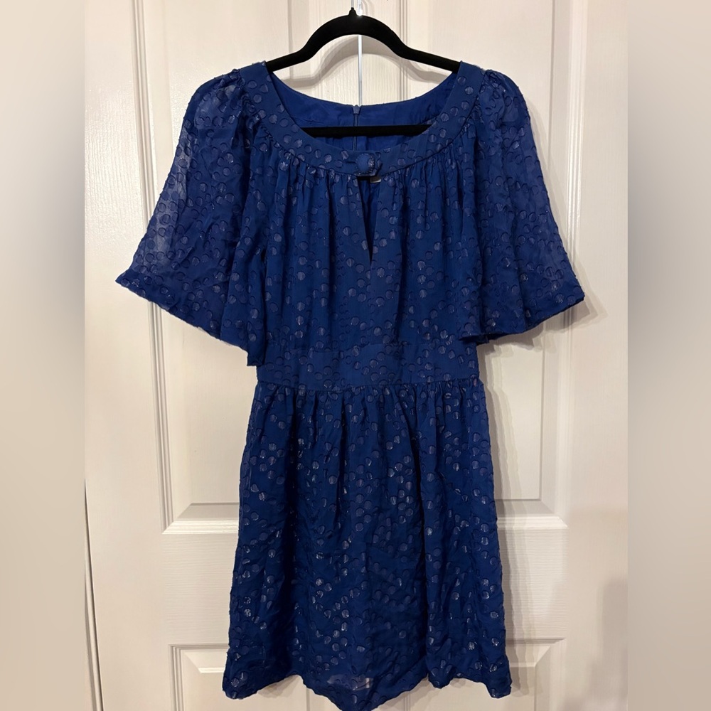 Trina Turk Vibrant Blue Textured Dress, Silk, size 2